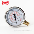 Manômetro de pressão de aço inoxidável de 2,5 polegadas de 63 mm